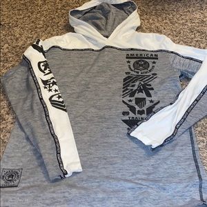 American Fighter pullover T-shirt with hood